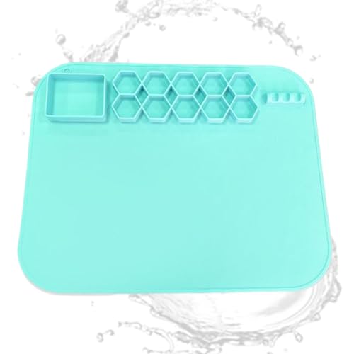 Silicone Painting Mat Artist Station Mat, 15.75x19.69 Inches Non-Slip Nonstick with Cup, Resin Paint Mats for Jewelry Casting Creative Projects Drawing Color Mixing Desk Countertop Use von Generisch