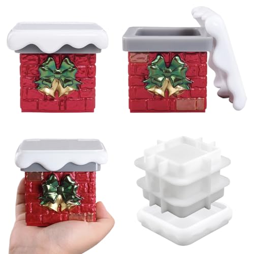 Silikon-Gießform | Silikon-Bastelform für schneebedeckten Kamin, wiederverwendbar, leicht zu lösen, Kunstprojekt-Form für Schmuck-Organizer, Gips, Ton, Dekoration von Generisch
