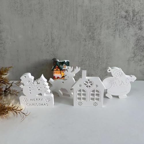 Silikon Gießformen für Weihnachten, 3D Adventskalender Set mit festlichen Motiven, Silikonform für Deko-Kalenderscheibe, DIY Countdown Kalender für festliche Dekoration (^B) von Generisch