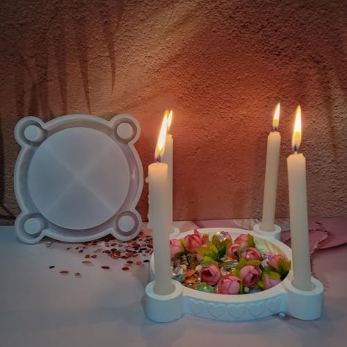 Silikon Gießformen für Weihnachten, 3D Adventskalender Set mit festlichen Motiven, Silikonform für Deko-Kalenderscheibe, DIY Countdown Kalender für festliche Dekoration (B) von Generisch