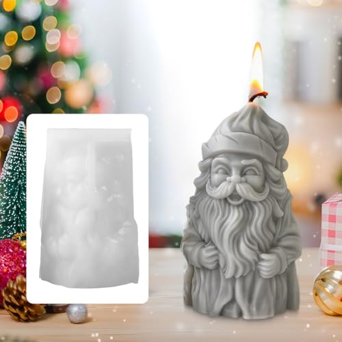 Silikon Gießformen für Weihnachten, Aroma Kerzen Gips und Harz Ornamentformen, Harz-Gießform, Chrimast-Kugel Gips-Formen für DIY Kerzenherstellung, Polymer-Ton Bastelgips (A) von Generisch