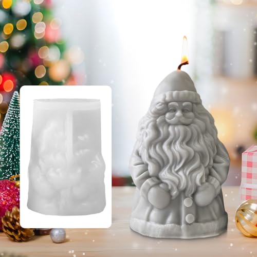 Silikon Gießformen für Weihnachten, Aroma Kerzen Gips und Harz Ornamentformen, Harz-Gießform, Chrimast-Kugel Gips-Formen für DIY Kerzenherstellung, Polymer-Ton Bastelgips (B) von Generisch