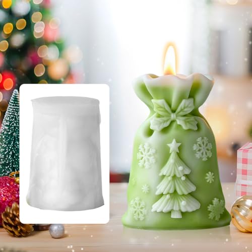 Silikon Gießformen für Weihnachten, Aroma Kerzen Gips und Harz Ornamentformen, Harz-Gießform, Chrimast-Kugel Gips-Formen für DIY Kerzenherstellung, Polymer-Ton Bastelgips (C) von Generisch