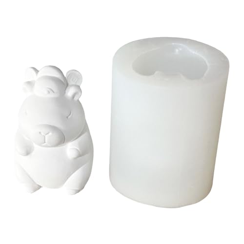 Silikon-Kerzenformen – flexible und wiederverwendbare Capybara-Form für Aromatherapie, DIY-Handwerk, Heimdekoration – antihaftbeschichtetes umweltfreundliches Kerzenherstellungs-Set für handgefertigte von Generisch