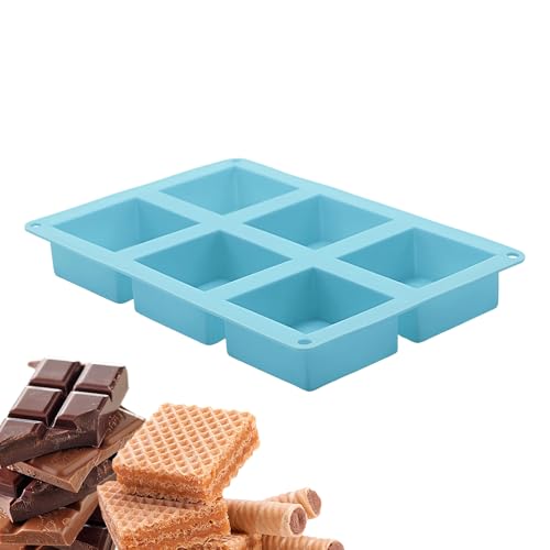 Silikon Kuchenformen,6-Fach Silikon Kuchenformen Seifenherstellung | Quadrat Würfel Eiswürfel Backzubehör Formen für Süßigkeiten Kekse Fondant Seife Harz Silikon Kuchenformen,6-Fach Silikon Kuchenformen Seifenherstellung | Quadrat Würfel Eiswürfel Backzubehör Formen für Süßigkeiten Kekse Fondant Seife Harz von Generisch