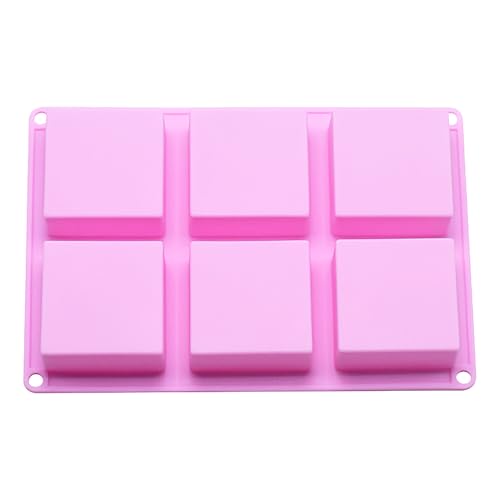 Silikon Kuchenformen | 6 Fächer Silicone Backform Mit Antihaftbeschichtung Quadratisch Würfelförmig - Quadrat Würfel Eiswürfel Backzubehör Formen für Süßigkeiten Kekse Fondant Seife Harz Silikon Kuchenformen | 6 Fächer Silicone Backform Mit Antihaftbeschichtung Quadratisch Würfelförmig - Quadrat Würfel Eiswürfel Backzubehör Formen für Süßigkeiten Kekse Fondant Seife Harz von Generisch