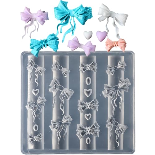 Silikon-Nagelformen, 3D-Schleife, Nagelanhänger, niedliches Maniküre-Werkzeug, Vorlage, Kunstzubehör, Bastelgussform für Naiil-Dekoration, Zuhause, Büro Silikon-Nagelformen, 3D-Schleife, Nagelanhänger, niedliches Maniküre-Werkzeug, Vorlage, Kunstzubehör, Bastelgussform für Naiil-Dekoration, Zuhause, Büro von Generisch