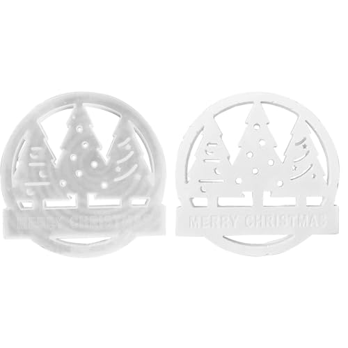 Silikon Runde Ornament Weihnachtsformen | -Weihnachtsharzformen | Runde Anhänger Casting Mollds | Ferienhandwerksform -Set für Schlüsselanhänger, Baumdekorationen, Geschenke, Projekte geeigne von Generisch