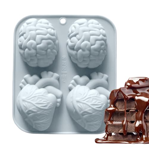 Silikone Förmchen Für Schokolade - Handgefertigte 3D-Herz Silikonform - Werkzeug Für Bastelarbeiten Muffin Seife Schokolade Dessert von Generisch