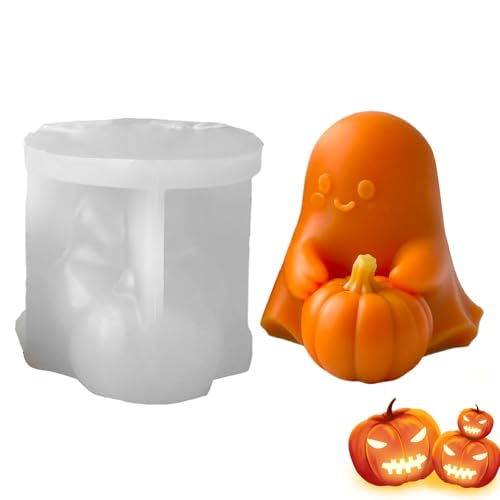 -Silikonform - 3D-Halloween-Geist, Stehender Kürbis, Zement Gießformen | Mehrzweck-Bastelhilfe Für Muffins, Desserts, Zement, Schokolade, Seife, Kerzen, Ton -Silikonform - 3D-Halloween-Geist, Stehender Kürbis, Zement Gießformen | Mehrzweck-Bastelhilfe Für Muffins, Desserts, Zement, Schokolade, Seife, Kerzen, Ton von Generisch