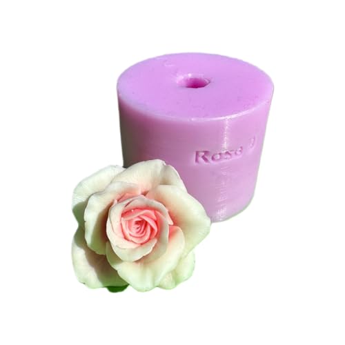 Silikonform 3D Mold Gießform für Kerzen und Seifenherstellung Rose 9 Handmade Kerzenform Blumenform Silicone von Generisch