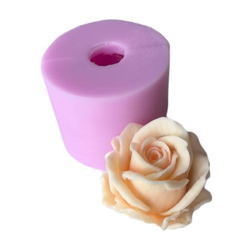 Silikonform 3D Rose 17 Mold Gießform für Kerzen und Seifenherstellung Kerzenform Blumenform von Generisch