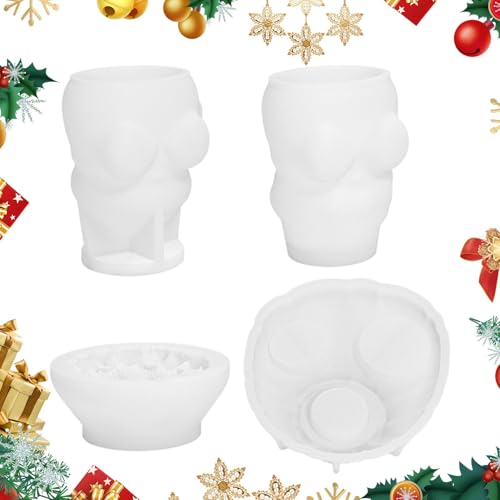 Silikonform – 4 x -Familien-Lagerfeuer-Weihnachtsformen-Set – Harz-Bastelform, Urlaubsgussformen, Weihnachtskerzenform für Damen und Herren Silikonform – 4 x -Familien-Lagerfeuer-Weihnachtsformen-Set – Harz-Bastelform, Urlaubsgussformen, Weihnachtskerzenform für Damen und Herren von Generisch