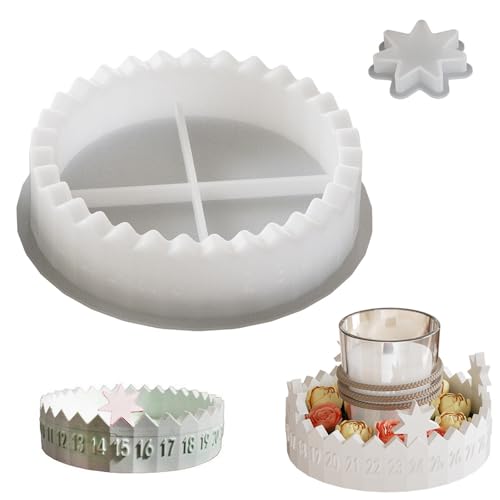 Silikonform Adventskalender Weihnachten, Gießformen Silikon Kerzenhalter Stern und Adventskalender Silikonformen Gießformen Weihnachten, Gießform Adventskranz für DIY Dekoration Silikonform Adventskalender Weihnachten, Gießformen Silikon Kerzenhalter Stern und Adventskalender Silikonformen Gießformen Weihnachten, Gießform Adventskranz für DIY Dekoration von Generisch