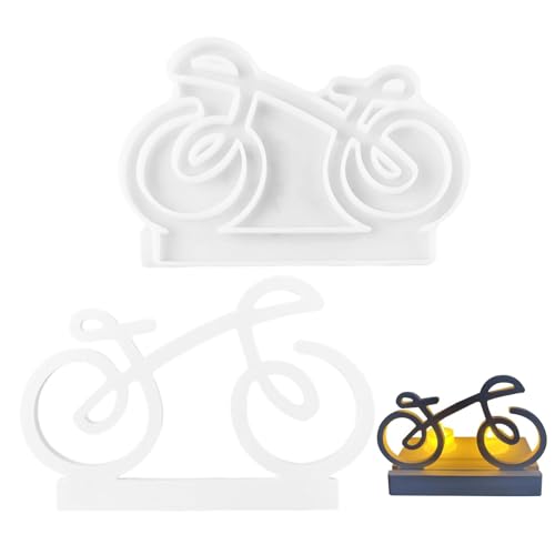Generisch Silikonform Fahrrad - Gießform Kerzenformen Fahrrad Kerzenhalter Dekorationen von Generisch