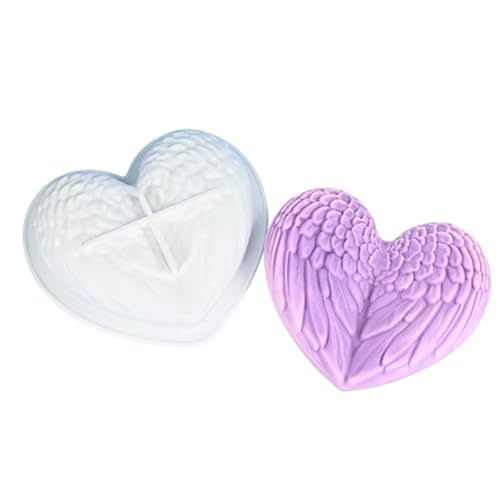 Silikonform Herz, Einzeln Flügeliges Herzförmiges Silikonform Zweckmäßig Für Desserts Und Kerzen, Lebensmittelecht, Romantische Einfach Zu Reinigen, Silikonformen Herzen Valentinstag Silikonform Herz, Einzeln Flügeliges Herzförmiges Silikonform Zweckmäßig Für Desserts Und Kerzen, Lebensmittelecht, Romantische Einfach Zu Reinigen, Silikonformen Herzen Valentinstag von Generisch