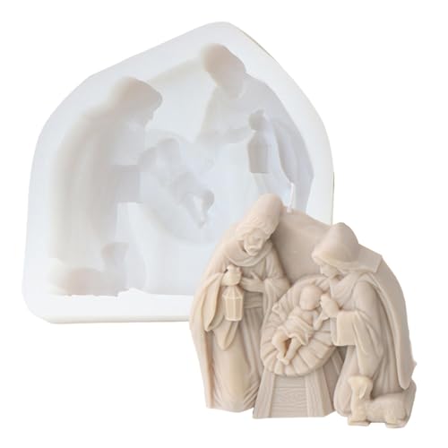 Silikonform Kerzen Gießform Jesus Silikon-Kerzenform, Heilige Maria Silikonform Kerzengießform,Silikon Sojawachs Kerzen, Seife,Gips,Epoxidharz Handwerk von Generisch