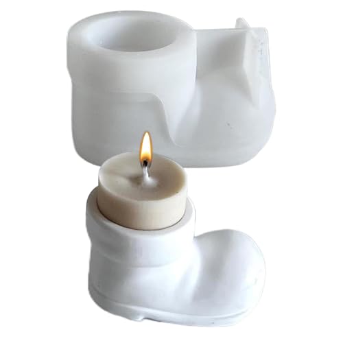 Silikonform Kerzenhalter Silikonformen Gießformen Weihnachten, Weihnachten Stiefel Kerzenhalterformen Weihnachtsbaum Kerzenglas Silikonformen Silikon Gießform Gießform Kerzenglas Für Kerzenhalter von Generisch