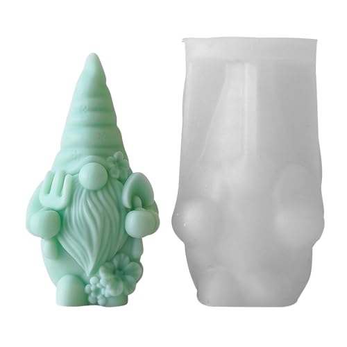 Silikonform Weihnachts Wichtel, 3D Gießform Für Kerzen & Gips, Wichtel Z-werg Gips Zum Gießen Giessformen Für Weihnachtsdekoration Zum Selbermachen von Generisch