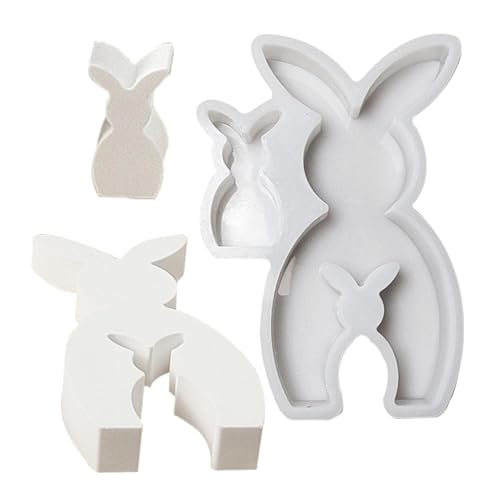 Silikonform für Kaninchen, Silikonform für Kaninchen, Gipsharzform Hase stehend, Form für die Seifenherstellung Haseneierform aus Ton und g von Generisch