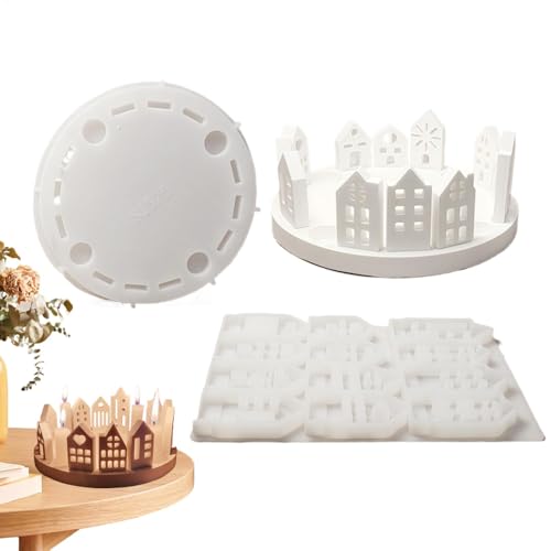 Silikonform für Kerzenhalter, rund, kleine Haus-Kerzenhalter, Gießform – weiche Textur, Bastelwerkzeug für Hochzeiten, Weihnachten, Geburtstage, Verlobungen, Erntedankfest Silikonform für Kerzenhalter, rund, kleine Haus-Kerzenhalter, Gießform – weiche Textur, Bastelwerkzeug für Hochzeiten, Weihnachten, Geburtstage, Verlobungen, Erntedankfest von Generisch