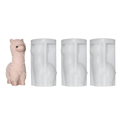 Silikonformen, Alpaka Silikonform Kerzenform, Kerzenformen zum Gießen, Gießformen,Silikonformen Gießformen,Alpaka Silikon Form Tier, Silikonform Tiere, Gießformen für Duft, Kunsthandwerk von Generisch