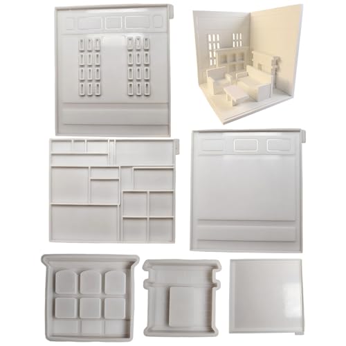 Silikonformen Epoxidharz Groß - Groß Haus Schmuck Silikonform | Silikon-Hausform | Silikon-Hausformen Für Harz | Epoxidharz-Gussform,set Mit 6 Epoxidharzformen | Miniatur-Hausgipsformen von Generisch