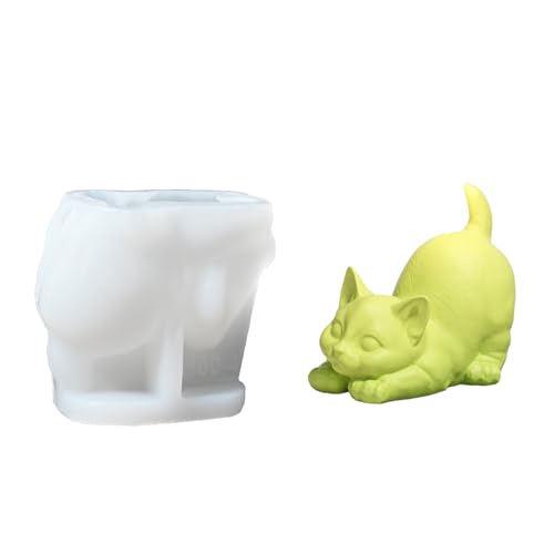 Silikonformen GießFormen Tiere, silikonform katze, Hund Kerze Silikonform, tiere kerzenform, Seifen, Gipsformen Zum GießEn, Fondant Kuchen Dekoration Form (F) von Generisch