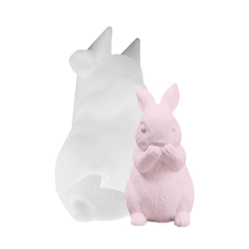 Silikonformen Gießformen Osterhase - Silikonformen Gießformen Kaninchen - Silikonform Zum Gießen Hasens 3 D - Kerzenformen Zum Gießen, Silikonform Hasens Ostern Für Schokolade, Seife, Ostergeschenke von Generisch