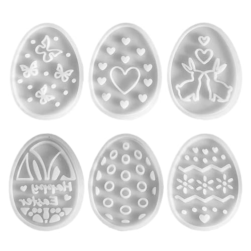 Silikonformen Gießformen Ostern Set, 6stk Gießformen Silikon Osterdekorationen, Osterhasen-Silikonformen, Oster-Silikonformen Zum Backen, Für Handgemachte Seife Und Kunstharzhandwerk Silikonformen Gießformen Ostern Set, 6stk Gießformen Silikon Osterdekorationen, Osterhasen-Silikonformen, Oster-Silikonformen Zum Backen, Für Handgemachte Seife Und Kunstharzhandwerk von Generisch
