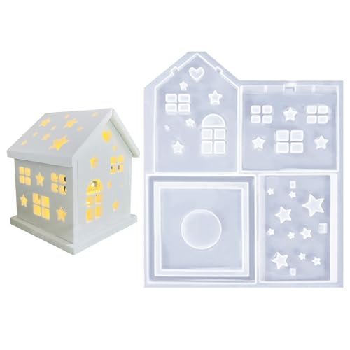 Silikonformhaus | 3D Silicon Formenkerzenhalter | Flexible Harzgussformen | Hauskerzenform -Schimmelpilz -Set für -Kunsthandwerk, Seifenherstellung, Wohnkultur, Geschenkprojekte, Kerzenkunst Silikonformhaus | 3D Silicon Formenkerzenhalter | Flexible Harzgussformen | Hauskerzenform -Schimmelpilz -Set für -Kunsthandwerk, Seifenherstellung, Wohnkultur, Geschenkprojekte, Kerzenkunst von Generisch