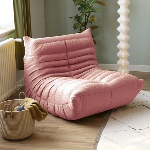 Sitzsack-Couch – gemütlicher Teddy-Samtstoff, 2-Sitzer, Loungesessel für Wohnzimmer, Schlafzimmer, Salon oder Büro von Generisch