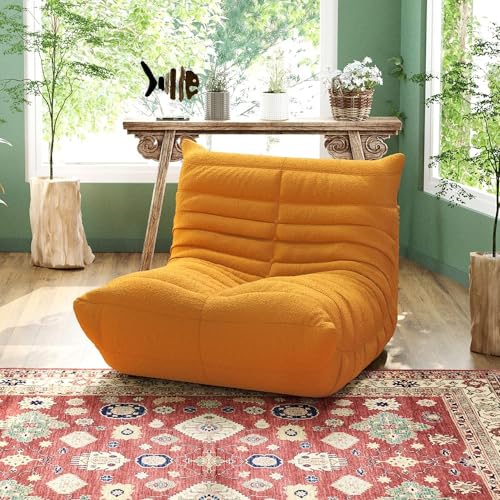 Sitzsack-Couch – gemütlicher Teddy-Samtstoff, 2-Sitzer, Loungesessel für Wohnzimmer, Schlafzimmer, Salon oder Büro von Generisch