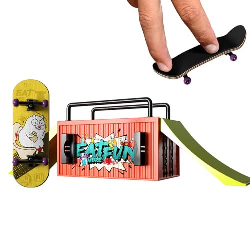 Skateboards für Finger,Kleine Skateboards für Kinder,Finger-Skateboard-Kits Mehrzweck-Fingerspielzeug -Trainings-Fingerbretter, Fingerbretter, Spielzeug mit Behälter für Kinder und Erwachsene von Generisch