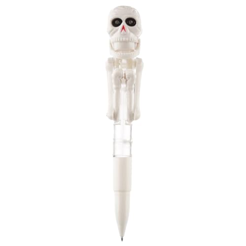 Skeleton Pen, Light Up Pen, Ergonomic Grip Press Activated Bright Colors Smooth Writing Light Weight, Ballpoint Pens for Bedroom, Classroom, Dormitory, 7.09inches von Generisch