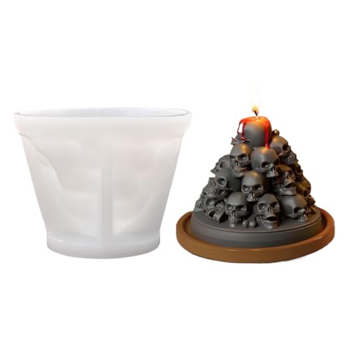 Sku-ll Silikon-Kerzenform, Sku-ll Bergwachskerzenherstellung, Halloween-Gießform für Tischdekoration, dekorative Harzformen für Küche, Badezimmer, Wohnzimmer, gruselige Party-Dekoration für Sku-ll Silikon-Kerzenform, Sku-ll Bergwachskerzenherstellung, Halloween-Gießform für Tischdekoration, dekorative Harzformen für Küche, Badezimmer, Wohnzimmer, gruselige Party-Dekoration für von Generisch