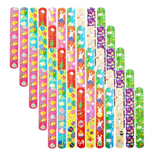 Slap Armbänder für Kinder, Party-Mitgebsel, Party Favors, Snap Armbänder Set, Geschenke für Schule und Kindergarten (40) von Generisch
