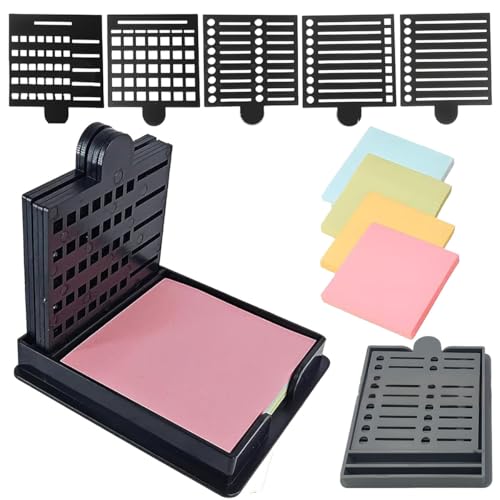 Smarter Sticky Note Kit, Sticky Note Holder 5 Versatile Templates - Organize Notes, Boost Productivity & Master Daily Planning, Reusable Sticky Notes Stencil, For Office & School Use von Generisch