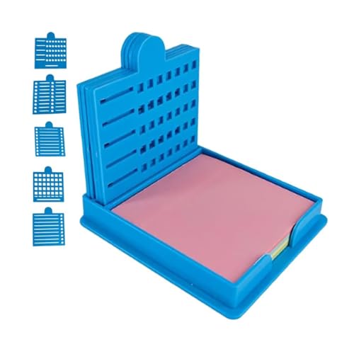 Smarterss Sticky Note Kit - 5 Versatile Templates, Ultimate Sticky Note Holder with Stencil, 5 in 1 Memo Pad Organizer (Blue) von Generisch