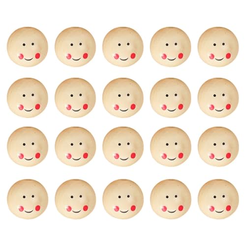 Smiley-Gesichtsperlen, polierte Holzperlen, Smiley-Perlen, Makramee-Emooji-Perlen, natürliche Holzperlen mit Gesichtern, Holz-Bastelbedarf für Kleidung, runde Kugeln aus Holz für Armbänder, Halsketten Smiley-Gesichtsperlen, polierte Holzperlen, Smiley-Perlen, Makramee-Emooji-Perlen, natürliche Holzperlen mit Gesichtern, Holz-Bastelbedarf für Kleidung, runde Kugeln aus Holz für Armbänder, Halsketten von Generisch