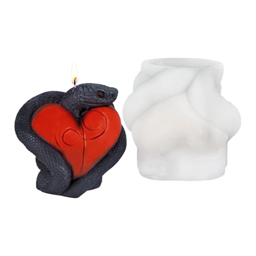 Snake Candle Molds, Snake Body Silicone Mold, Non-Stick Soap Crafting Tools for Figurine Casting, Art Projects, Home Candles Making Crafts, 3.86x2.68x3.58 inches von Generisch