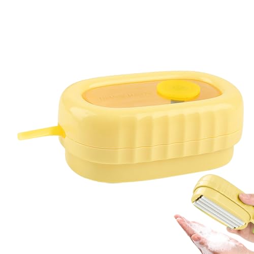 Soap Dispensing Brush, Shoe Brush, Press Cleaning Scrubber Tool for Clothes, Furniture, Boots, Carpets, Bathroom, Upholstery, Sneakers, Home, Travel, 4.33x2.76x1.73 Inches von Generisch