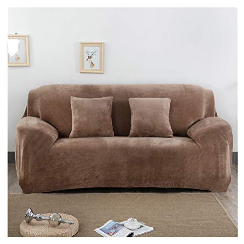 Sofabezug aus Pannesamt, dehnbarer Plüsch-Schonbezug für 1/2/3/4-Sitzer-Sofas (190 x 230 cm), elastisch und waschbar, dicker Stoffschutz, einfache Passform, Heimdekoration von Generisch