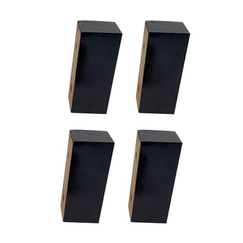 Sofafüße aus Holz für L-förmige Couch und Kommode, Ersatz-Möbelbeine, 10 cm, schwarze Holz-Tischbeine für verbesserte Stabilität und Stil, 4 Stück von Generisch