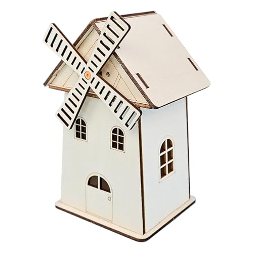 Solarbetriebener Windrad-Bausatz - Unvollständiges Bastelset Mit Sonnenenergie Zum Zusammenbauen,Retro Windrad Deko, Kreative Tischdekoration, Lernspielzeug für Schrank Wohnzimmer Zuhause von Generisch