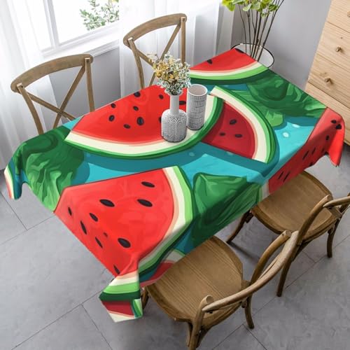 Sommer-Wassermelonen-Tischdecke, rechteckig, 140 x 90 cm, Obst-Tischdecke für Esstisch, knitterfreie Tischdecke für Zuhause, Innen- und Außenbereich, Party-Dekoration Sommer-Wassermelonen-Tischdecke, rechteckig, 140 x 90 cm, Obst-Tischdecke für Esstisch, knitterfreie Tischdecke für Zuhause, Innen- und Außenbereich, Party-Dekoration von Generisch