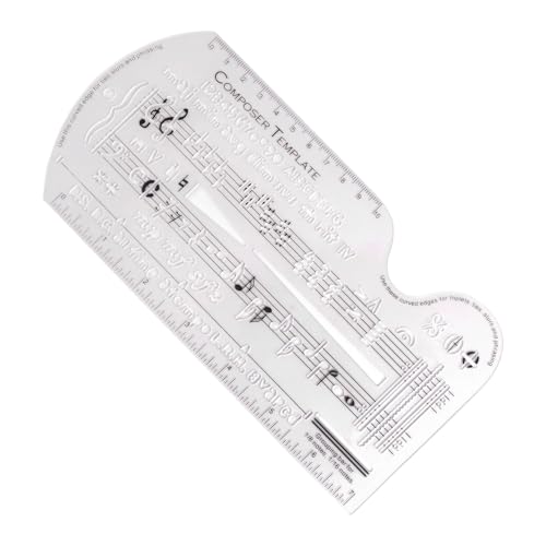 Song Writer's Composing Template – Music Notes Template | Staff Symbols Stencil Ruler Accessories For Drawing, Composition, Songwriting, Creativity von Generisch