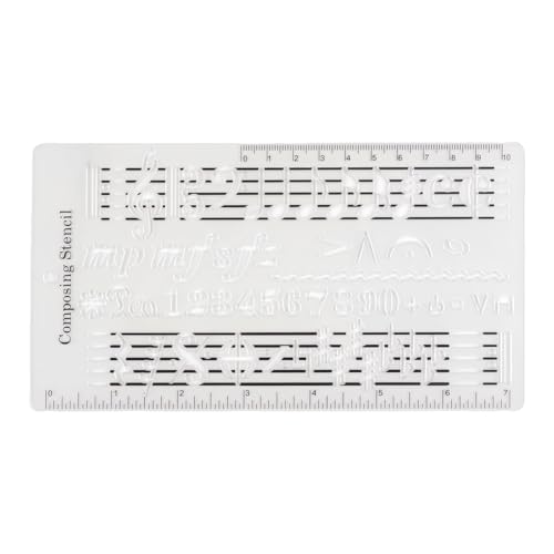 Song Writer's Composing Template – Music Notes Template | Staff Symbols Stencil Ruler Accessories For Drawing, Composition, Songwriting, Creativity von Generisch