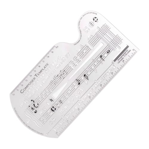 Songwriters Composing Template - Music Staff Drawing Ruler - Drawing Symbols Stencil Notes Staff Ruler Tool for Composition Writing Melody Creation Songwriting von Generisch