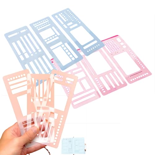 Sophisticated Maze Planner Stencils, Handmade Flexible Record Template, Happy Planner Stencils Templates, For Journaling Checklists Boxes Lines & Daily Planning (A+B+C) von Generisch